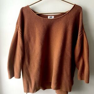 Old Navy Brown Knit 3/4 Sleeve Sweater XL
